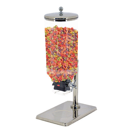 Omcan 80530 Countertop Cereal Dispenser, 7.5L (6.8 Qt), 9"W x 14"D x 25"H, Stainless Steel Base