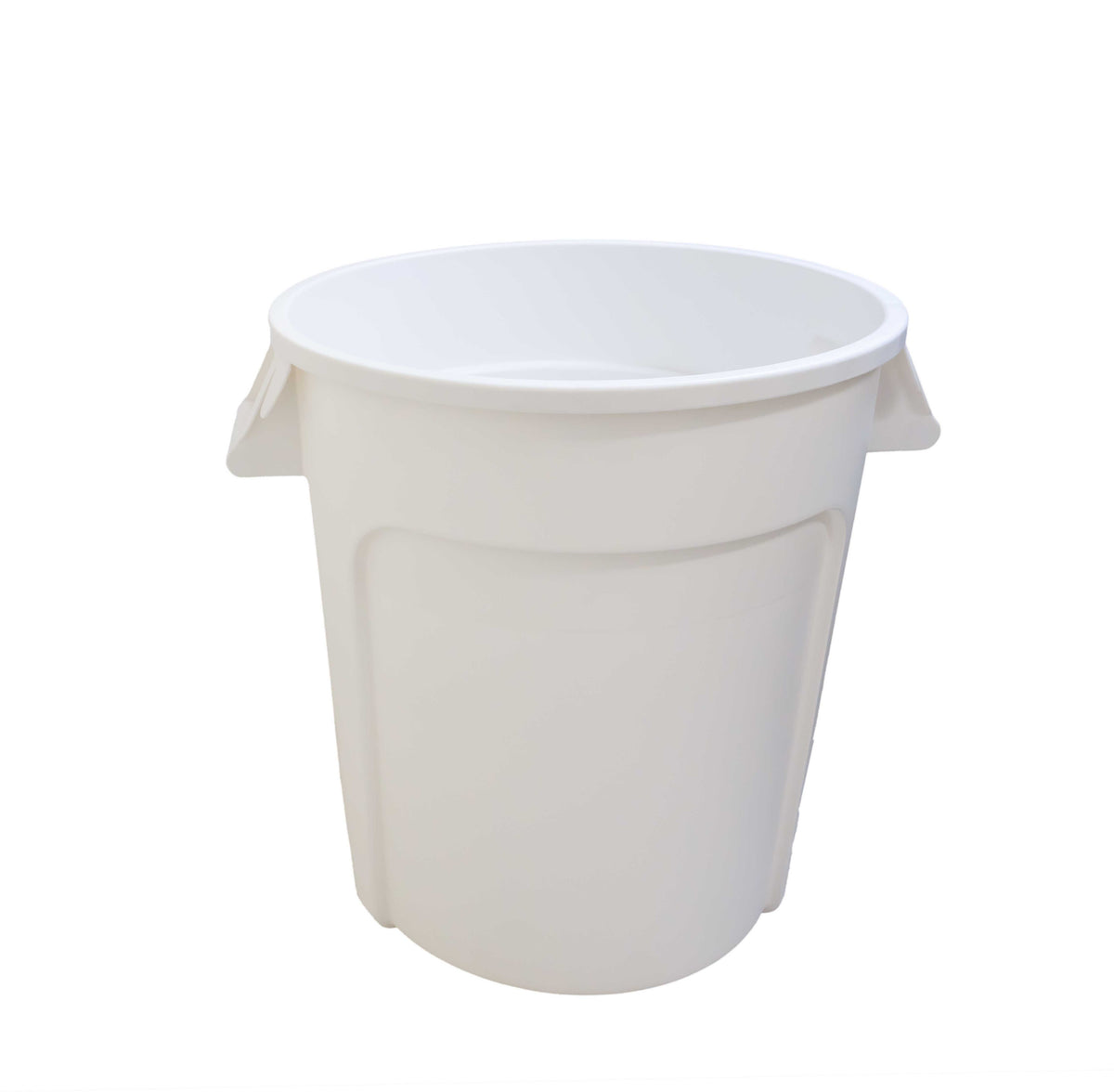 Omcan 80583 Commercial Round Trash Can, 20-Gallon White Polyethylene, NSF Certified Food Storage | 20 - 29 gallon