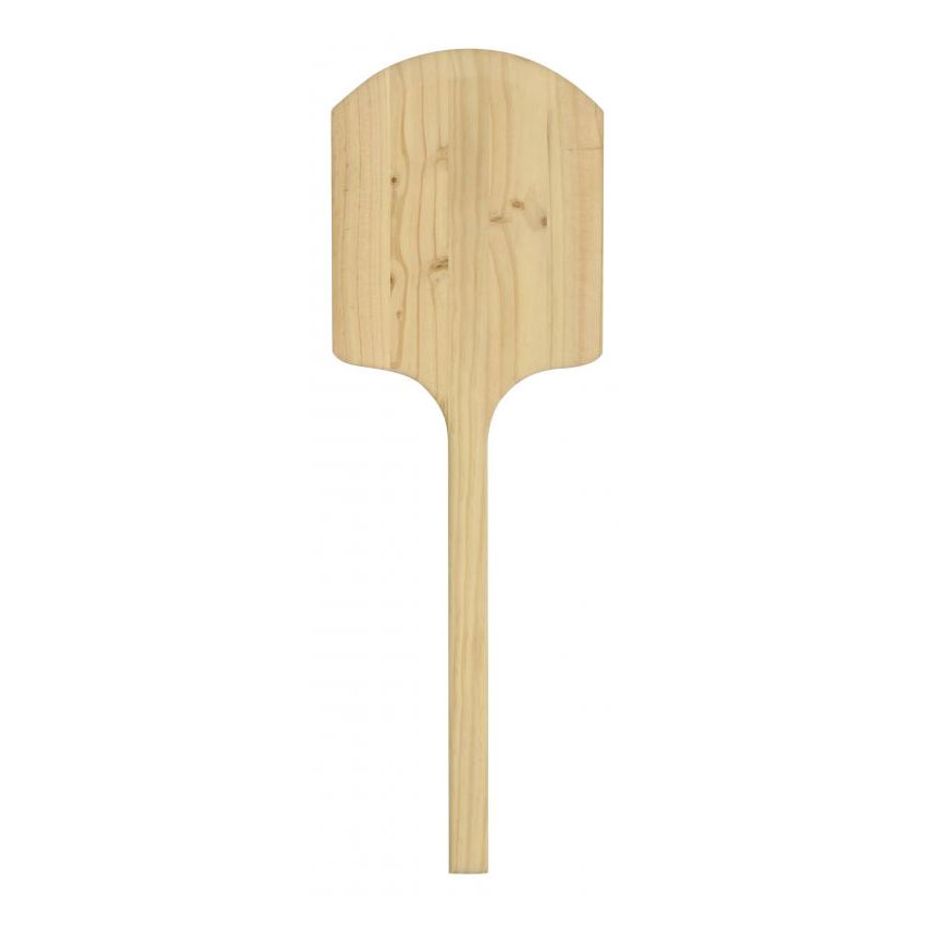 Omcan 80601 Pizza Peel - Rectangular Wooden, 12" x 14" Blade, 36" Overall Length, Tapered Handle