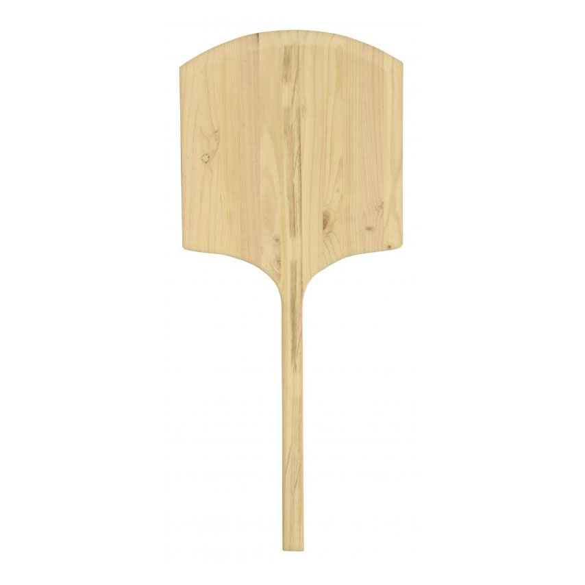 Omcan 80608 Pizza Peel - 18" x 18" Square Wood Blade, 42" Length, Tapered Wood Handle