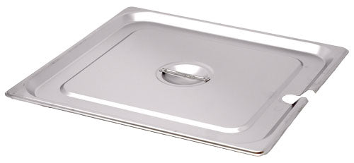 Omcan 80619 Stainless Steel 2/3-Size Slotted Table Pan Cover with Handle, No Hinge, 12" x 12"