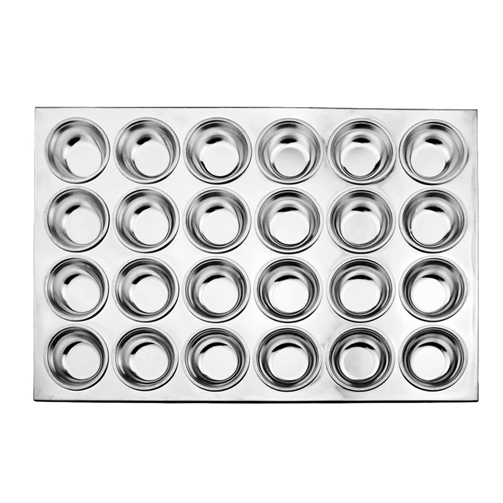 Omcan 80629 Muffin Pan, 20-1/2" x 14", 24 Cup, Corrosion-Resistant Aluminum, Uncoated