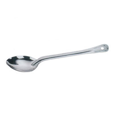 Omcan 80709 11" Heavy-Duty Stainless Steel Solid Basting Spoon for Kitchen Serving