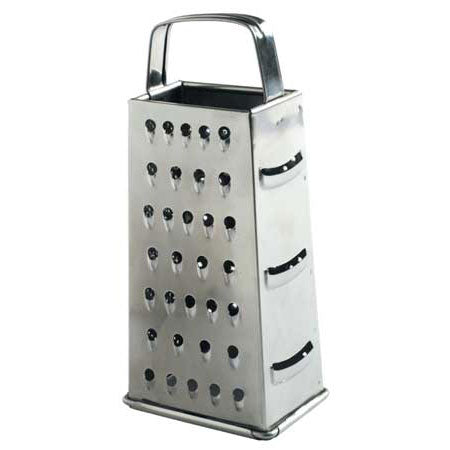 Omcan 80736 Stainless Steel Tapered Box Grater, 4" x 6", Durable Blades, Rust-Resistant
