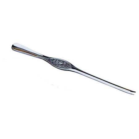 Omcan 80746 8" Stainless Steel Seafood Pick, Fork-Style Skewer for Shellfish, Polished Finish