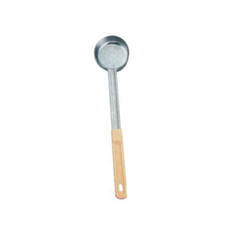 Omcan 80778 3 Oz One-Piece Stainless Steel Portion Control Spoon with Ivory Handle