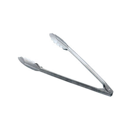 Omcan 80788 12" Stainless Steel Coiled Spring Utility Tongs, Medium Weight
