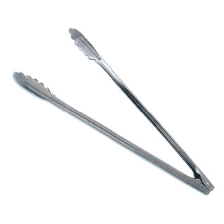 Omcan 80795 16" Stainless Steel Coiled Spring Utility Tongs, Extra Heavy-Weight Design