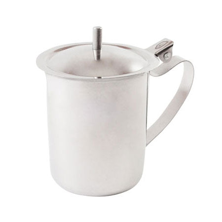 Omcan 80820 10 Oz Stainless Steel Beverage Server with Knob, Premium Barware for Drinks