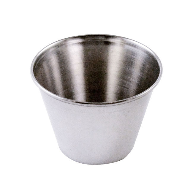 Omcan 80822 Stainless Steel Sauce Cup, 2-1/2 Oz, Ramekin Design - Dozen