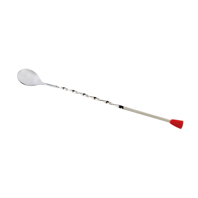Omcan 80845 Bar Spoon - 11" Stainless Steel, Bartending Tool with Swizzle Design