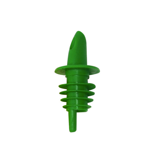 Omcan 80853 Green Plastic Free-Flow Liquor Pourer, 12-Pack, Durable Barware, No-Collar Design, Easy Pour, Plastic | free flow