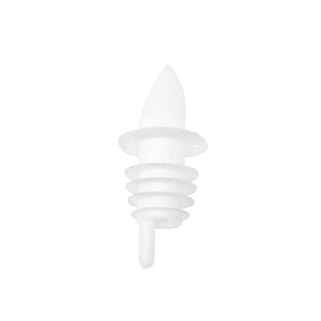 Omcan 80856 Free-Flow Liquor Pourer, White Plastic, 12 Per Pack, Easy Dispense Design | free flow