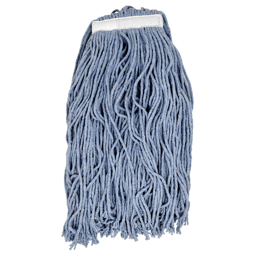 Omcan 80871 Wet Mop Head - 24 Oz Capacity, Blue Yarn, Cut End, Non-Bacterial Wet Mop | 24 oz (#24)