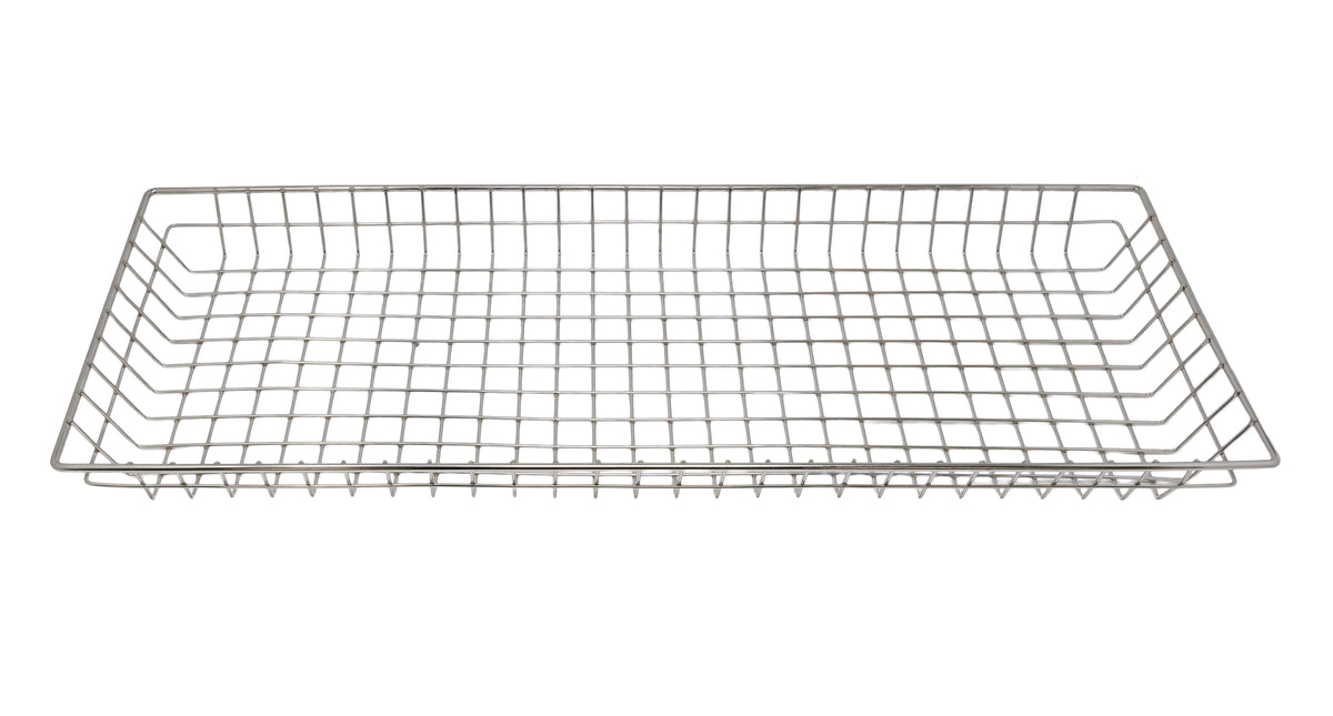 Omcan 80886 10" x 26" x 2" Steel Rectangular Doughnut Display Basket