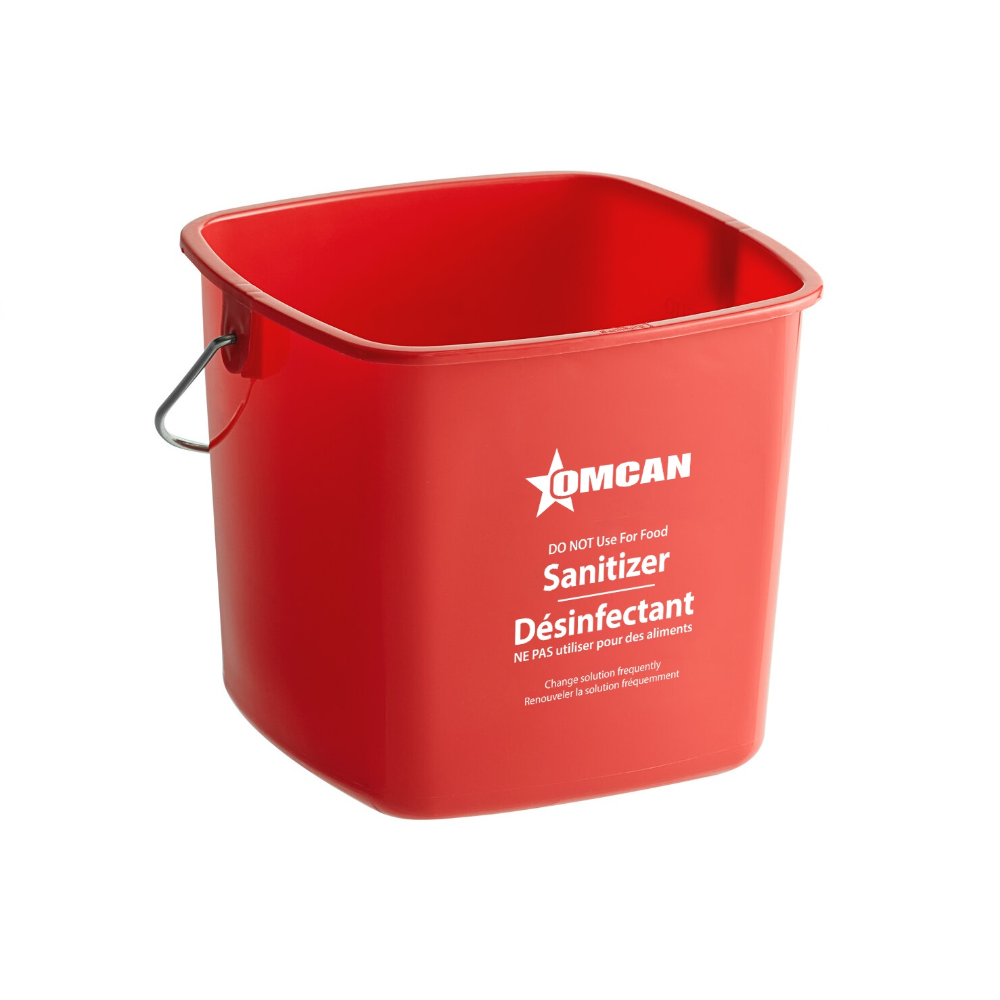 Omcan 81017 Cleaning Pail - 3 Qt Red Polyethylene Bucket, Durable Plastic Construction - 1/Each | 8.25" Wide
