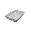 Omcan 81207 Double Roaster Pan, 24" x 18" x 4" Aluminum, 10-Gauge with Straps, Lugs & Handles