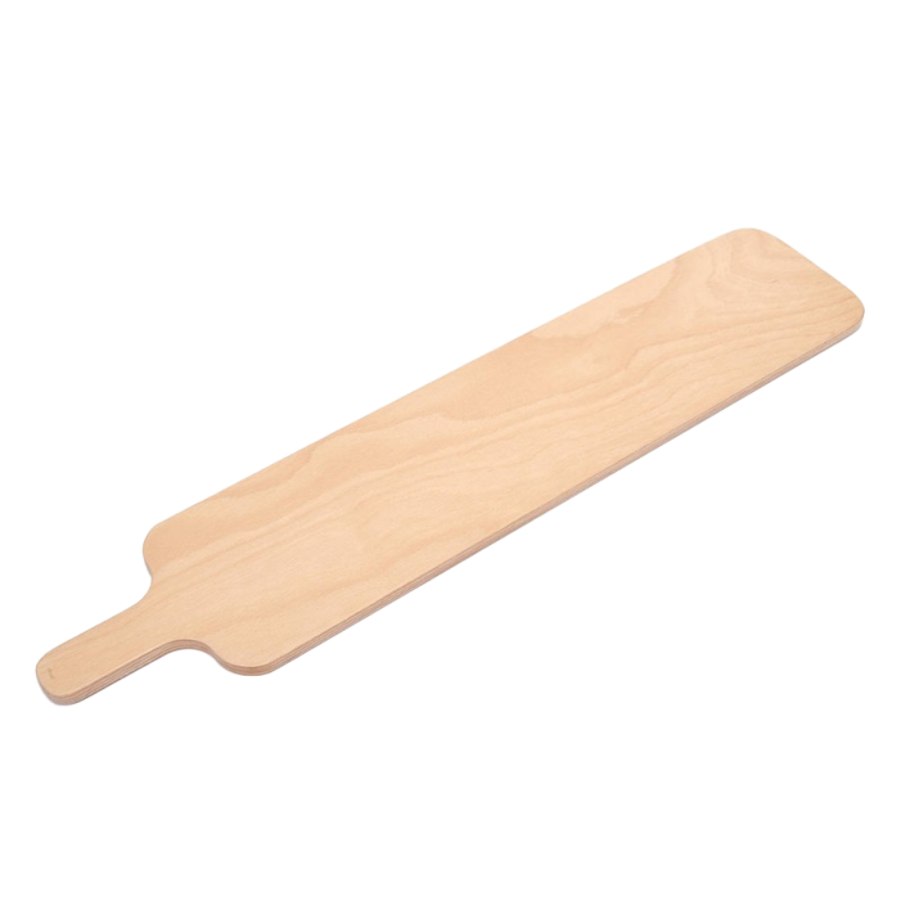 Omcan 81219 Crostino Serving Board, Rectangular 23-7/10" x 5-9/10" x 1/2" Beech Plywood Handle