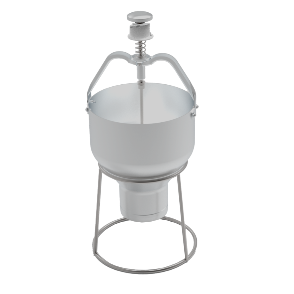 Omcan 81231 Pancake & Waffle Batter Dispenser With Stand, 88 oz Aluminum, Durable Design | 7" Wide