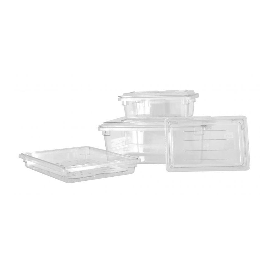Omcan 85120 Food Storage Container - 18" X 26" X 9"H Polycarbonate Clear NSF Stackable