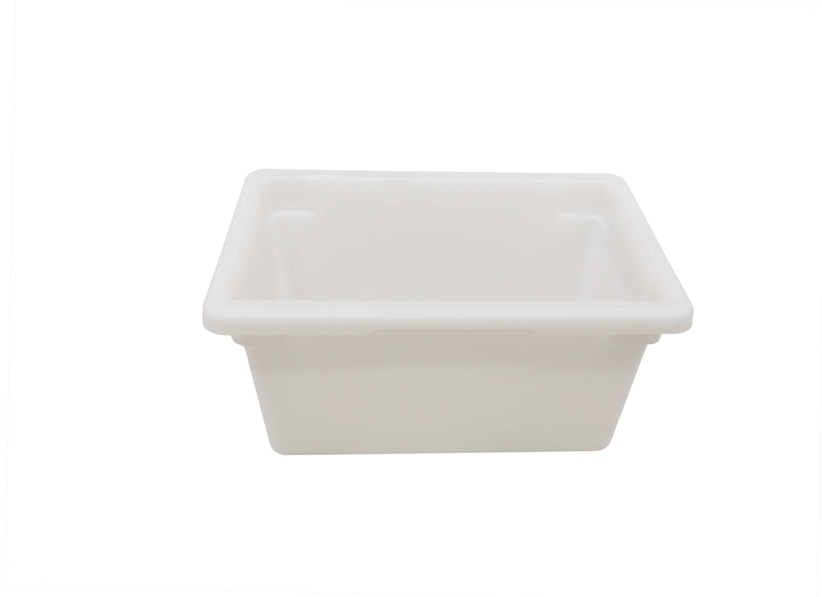 Omcan 85127 Food Storage Container - 12" x 18" x 9"H Stackable Polypropylene White NSF