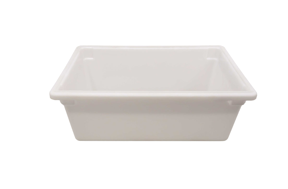Omcan 85130 Food Storage Container, 18" X 26" X 9" H Stackable Polypropylene White NSF