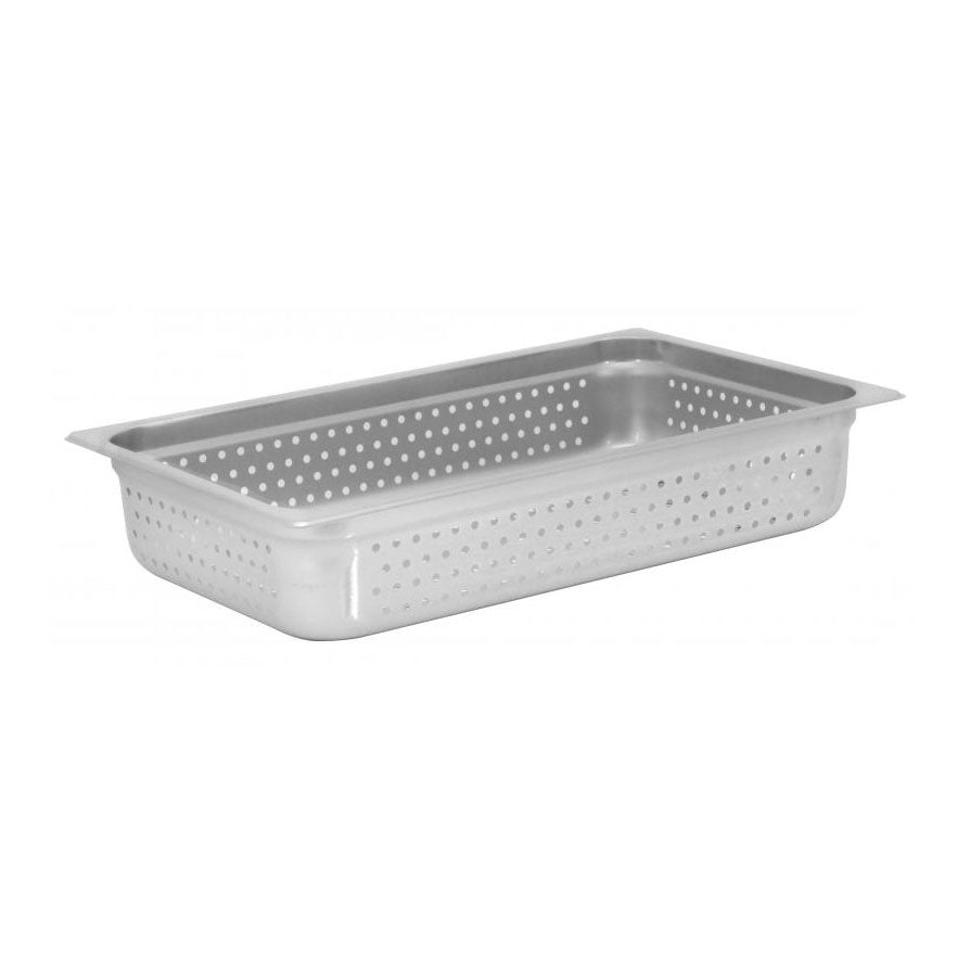 Omcan 85192 Perforated Steam Table Pan, 20-3/4" x 12-3/4" x 4", 25-Gauge Stainless Steel, NSF