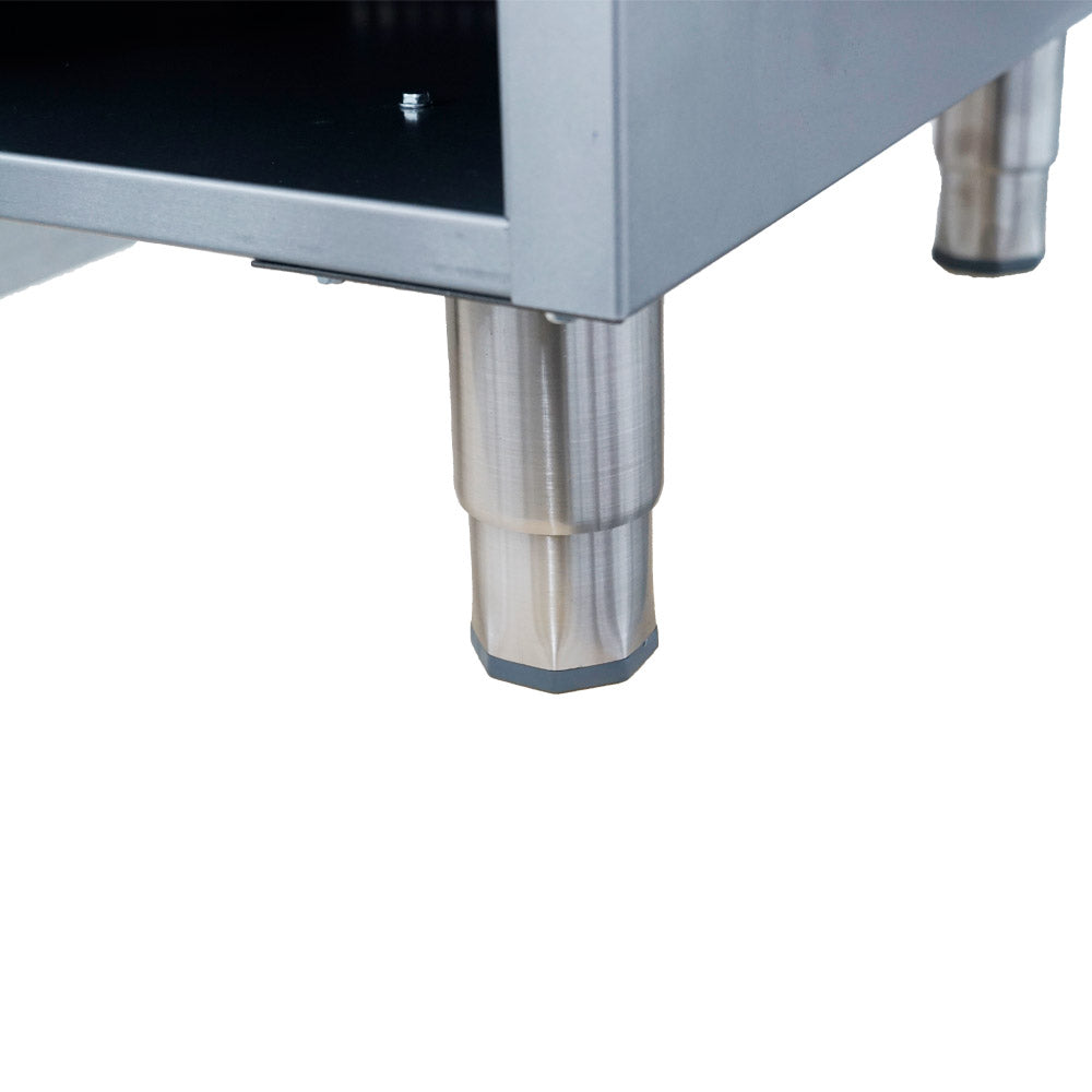 Standard Range SR-SP2 double burner gas stock pot range, adjustable leg, close-up