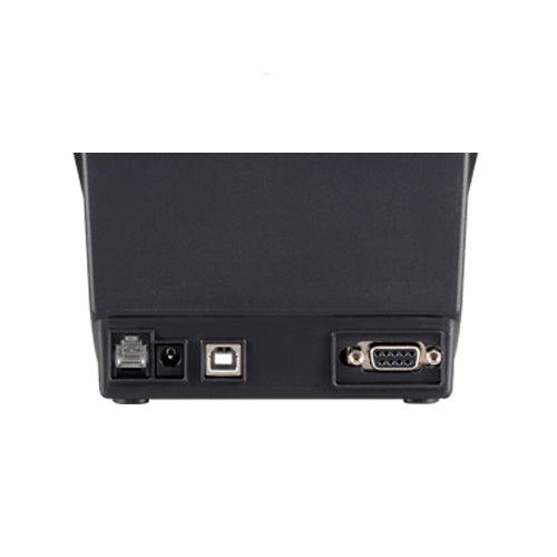 Prepline PSPRINTER rear ports: power, USB and RS-232 serial