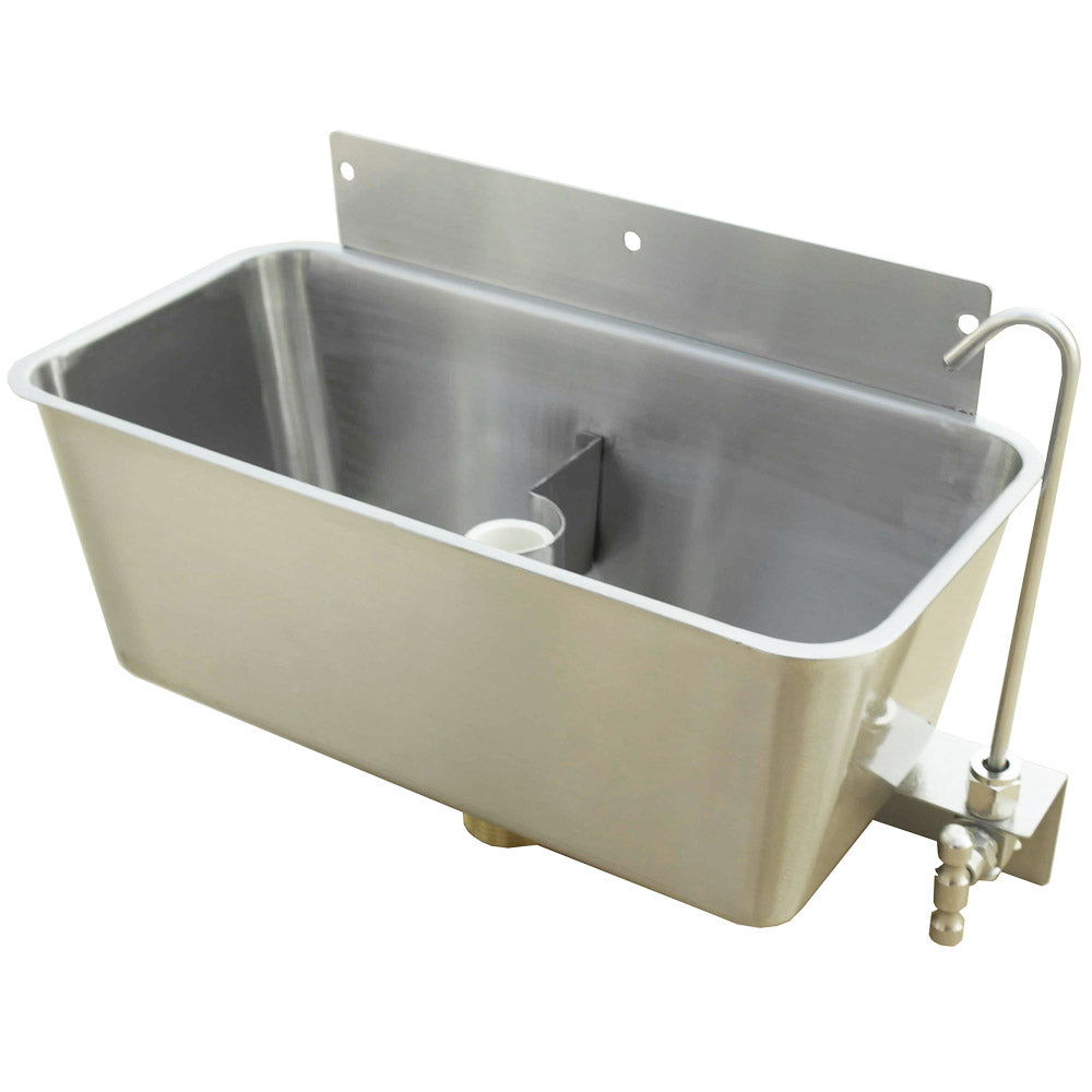 Prepline PDW-2 ice cream dipper well, with faucet, angled view