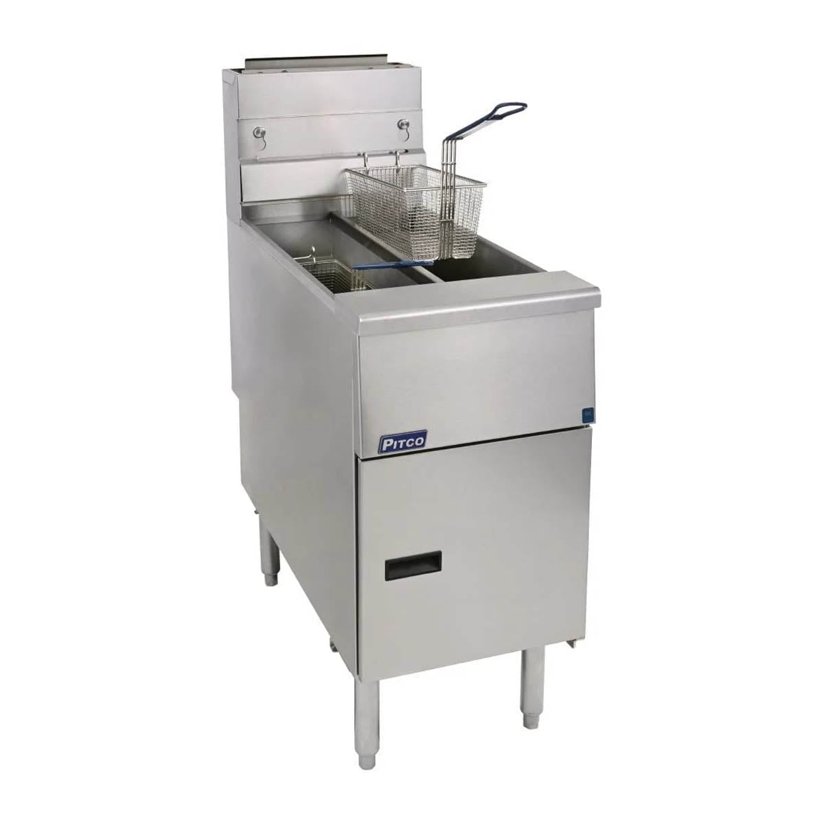 Pitco SG14T-S 40-50-lb Commercial Gas Fryer — 2 Fry Pots, Millivolt Controls