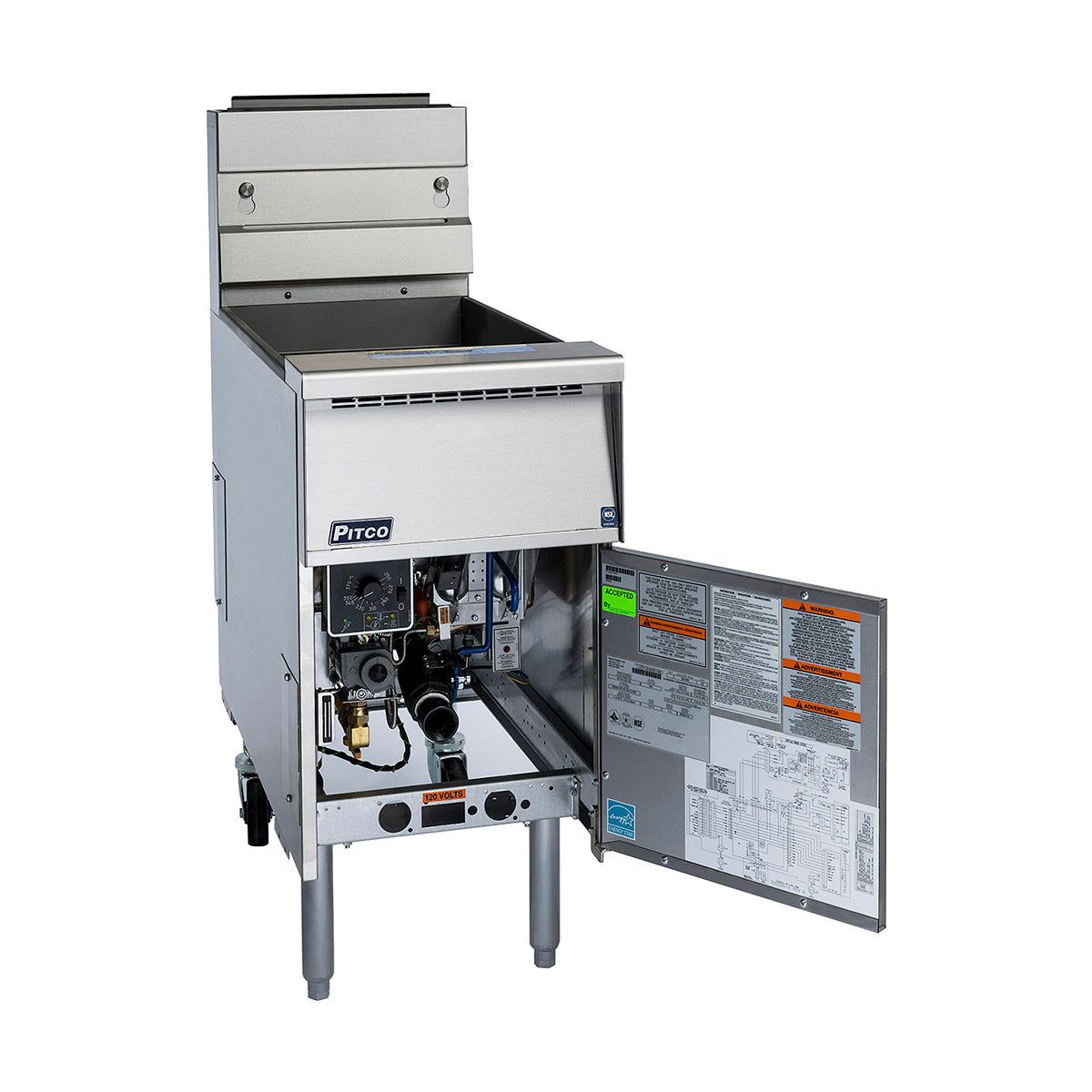 Pitco SSH55-1FD 40-50-lb Commercial Gas Fryer β Solid State Controls, Built-In Filter