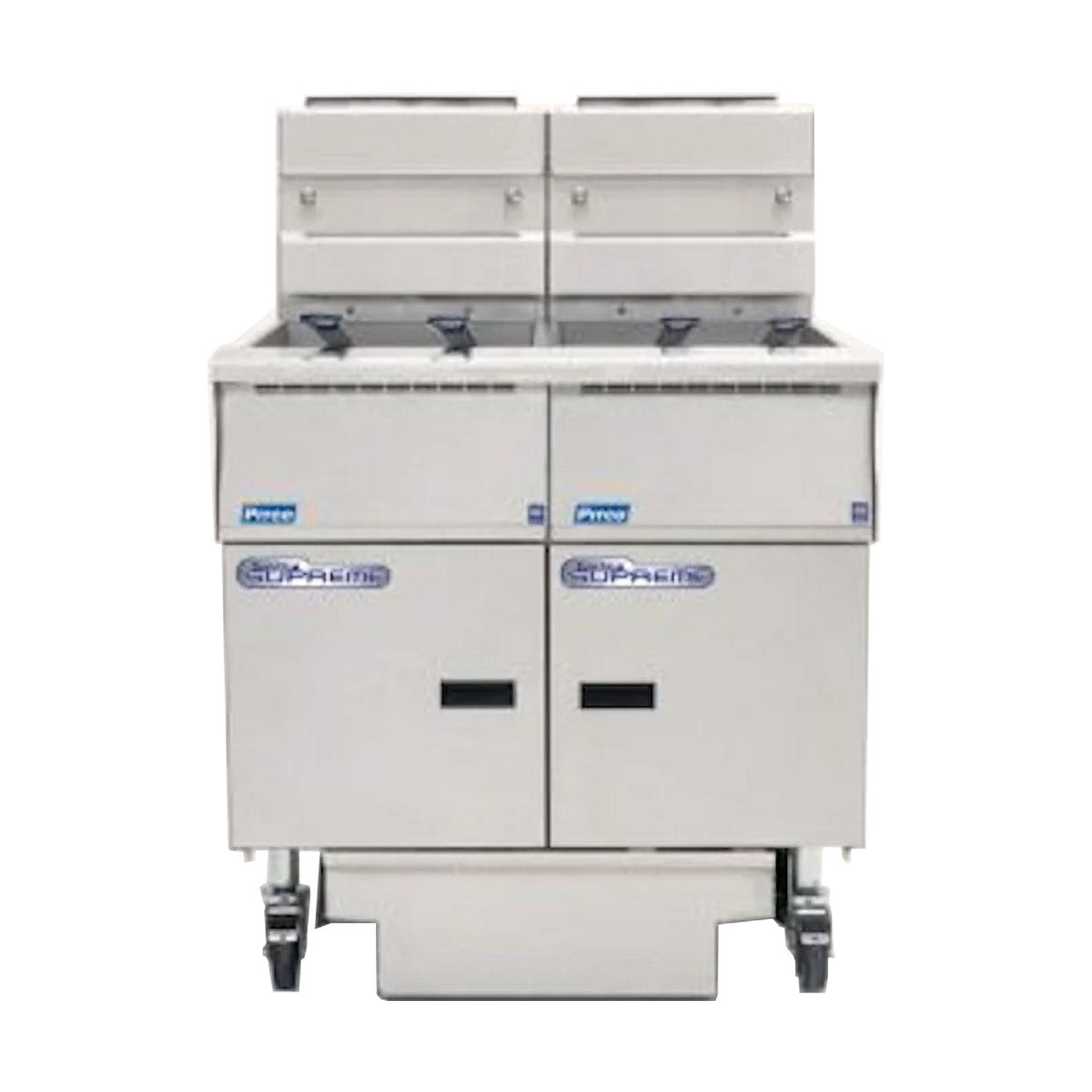 Pitco SSH55-2FD 100-lb Commercial Gas Fryer — 2 Fry Pots, Solid State Controls
