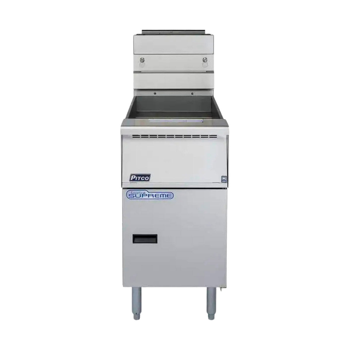 Pitco SSH55-6FD 300-lb Commercial Gas Fryer β 6 Fry Pots, Solid State Controls