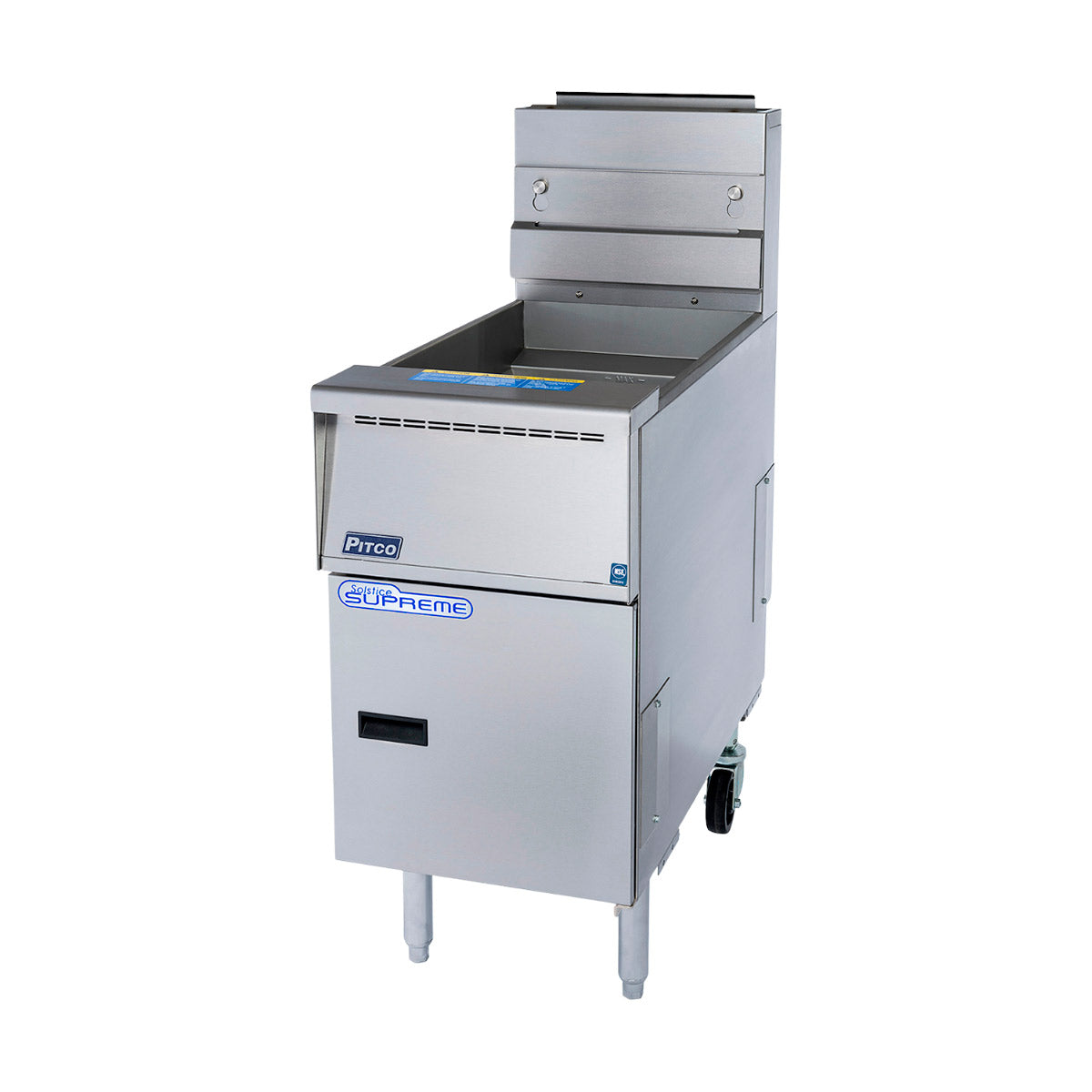 Pitco SSH55R-3FD 150-lb Commercial Gas Fryer β 3 Fry Pots, Solid State Controls