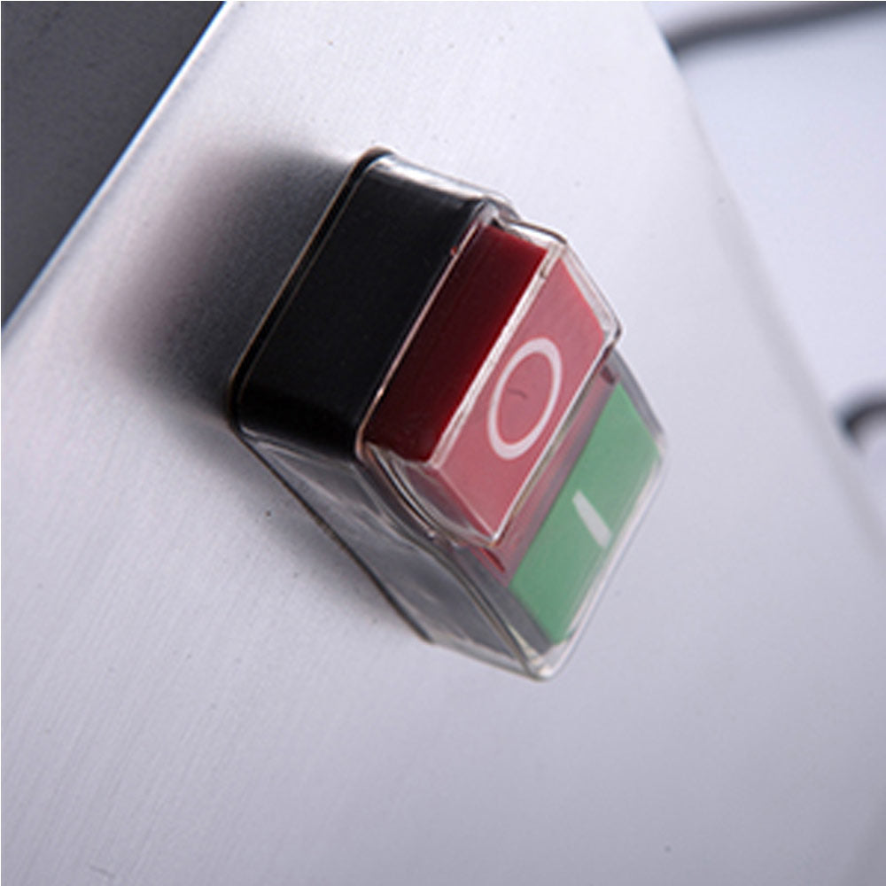 Prepline PLC-300 start and stop buttons, close-up
