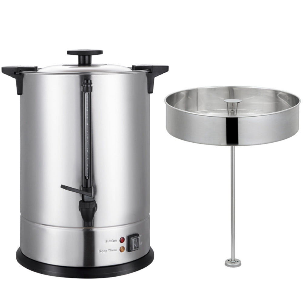 Prepline CU-15 4 gallon stainless steel coffee urn percolator, with the percolator basket and stem removed