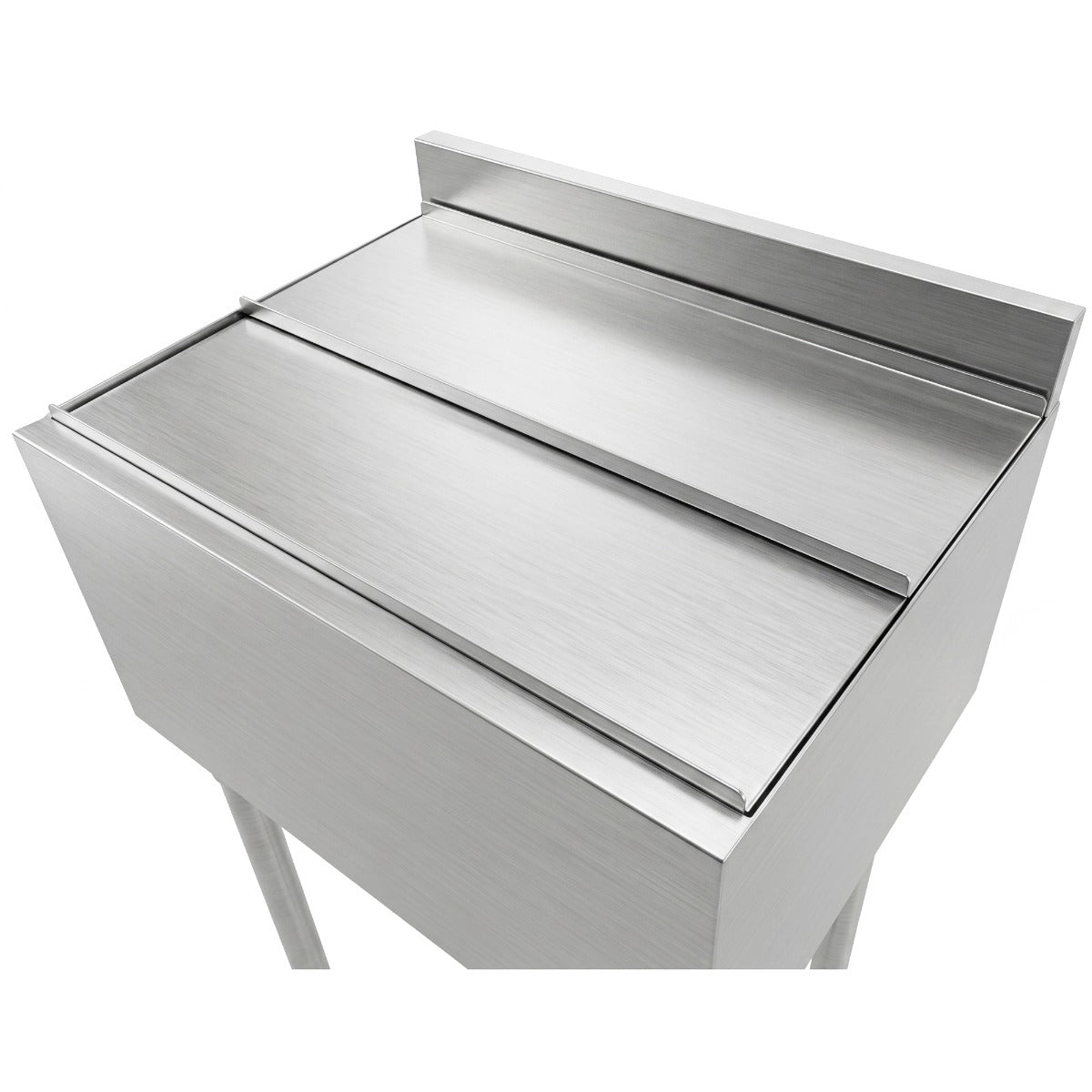 Prepline PIB182412L underbar ice bin, sliding lid closed (representative image)