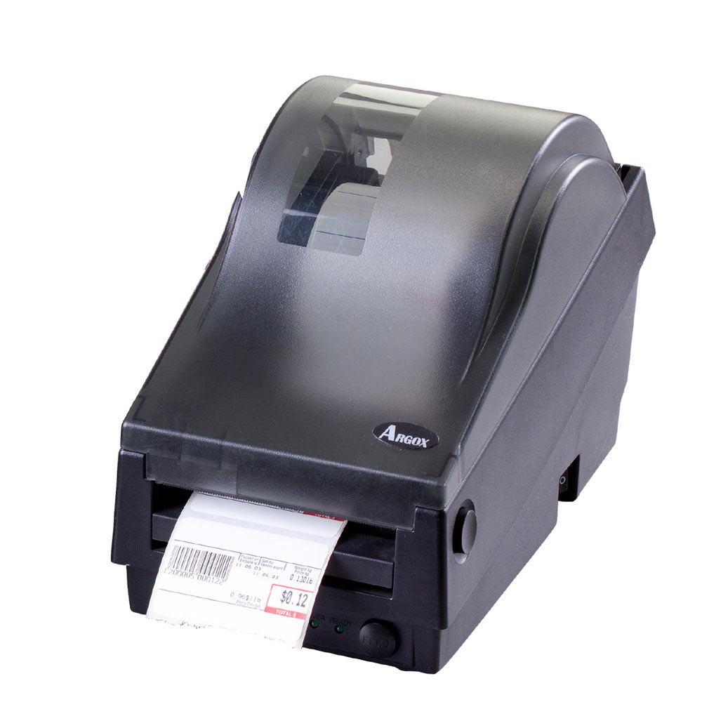 Prepline PSPRINTER direct thermal label printer printing a barcode label