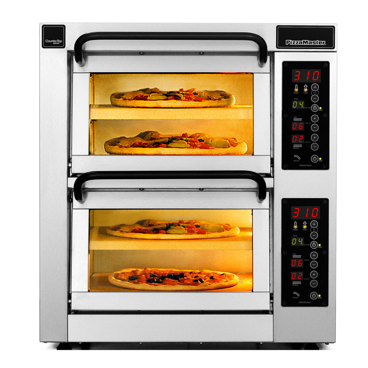 PizzaMaster PM 452ED-2 Countertop Electric Pizza Oven — 2 Decks, 27.6" Wide