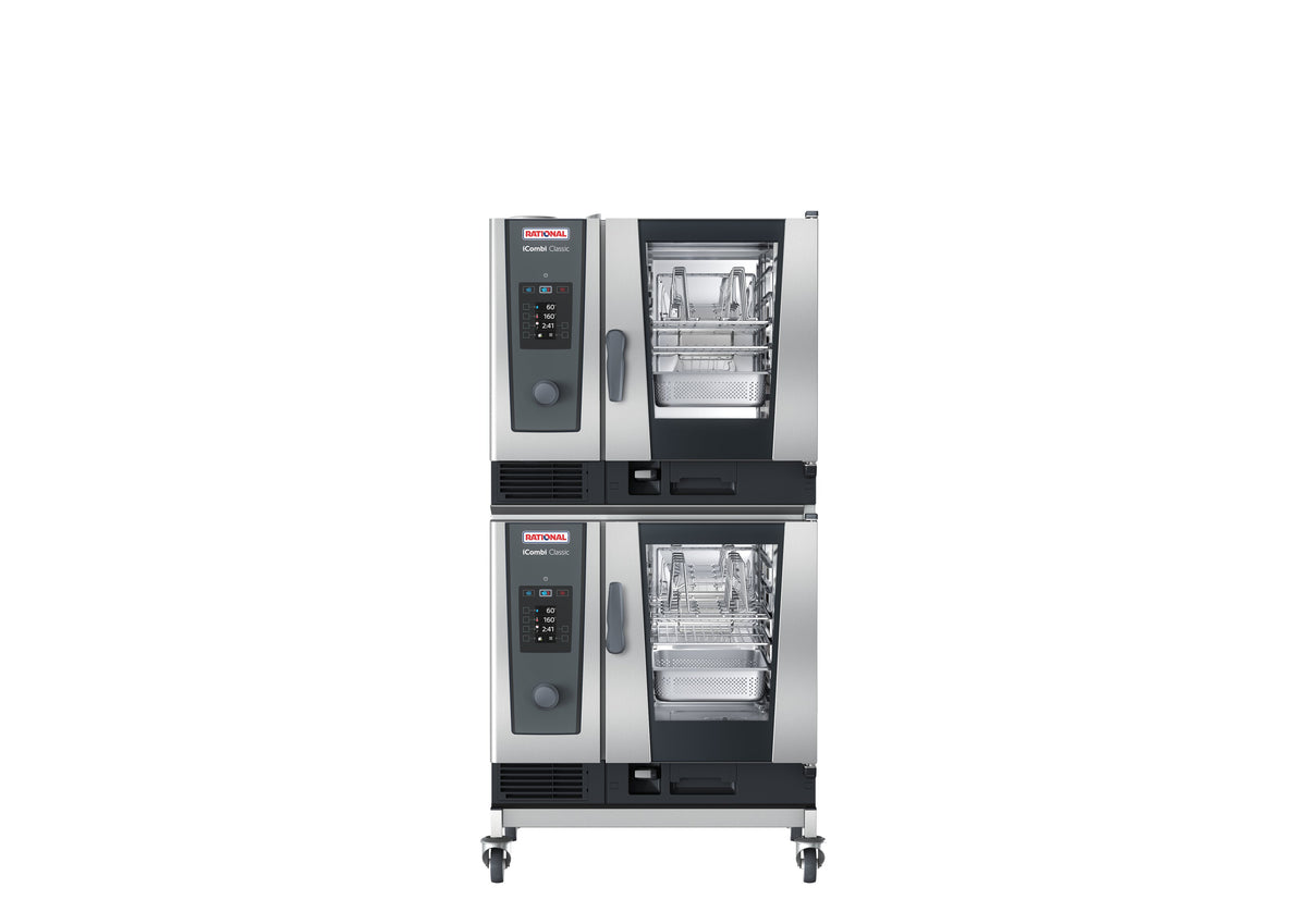 Rational ICC 6-HALF NG 120V 1 PH (PKGDUO) iCombi Classic Natural Gas Combi Oven Package