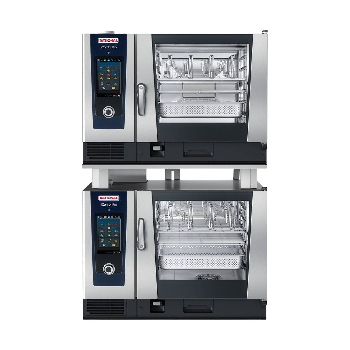 Rational ICP 6-FULL ON 6-FULL NG 208/240V 1 PH-QS iCombi Pro Natural Gas Double-Stack Combi Ovens