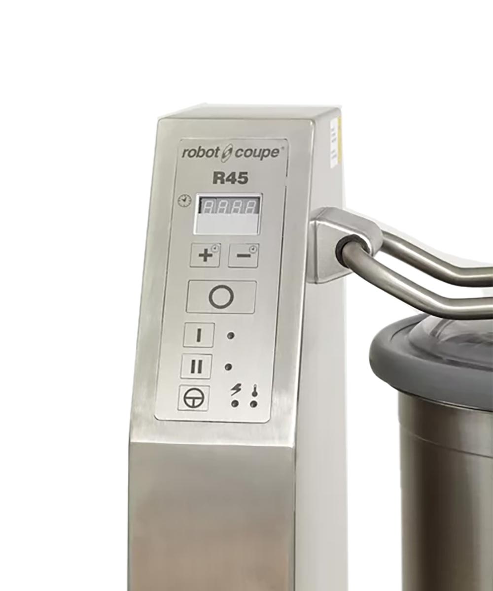 Robot Coupe R45T Vertical Cutter Mixer, (3) Blades, 45L Bowl, 13 1/2 hp, 2-Speed