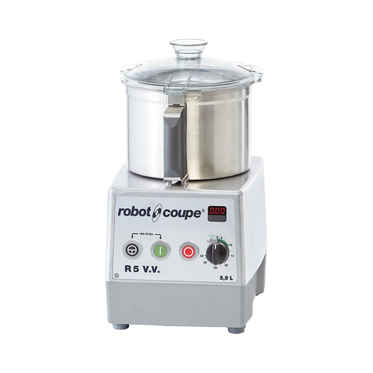 Robot Coupe R5VV Vertical Cutter Mixer, (3) Blades, 5.9L Bowl, 2 HP, Variable Speed