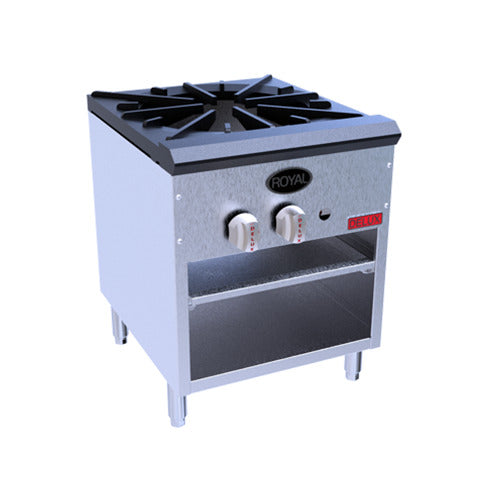 Royal Range SPR single stock pot range, front angle view (representative image, 18" SPR-180 shown)
