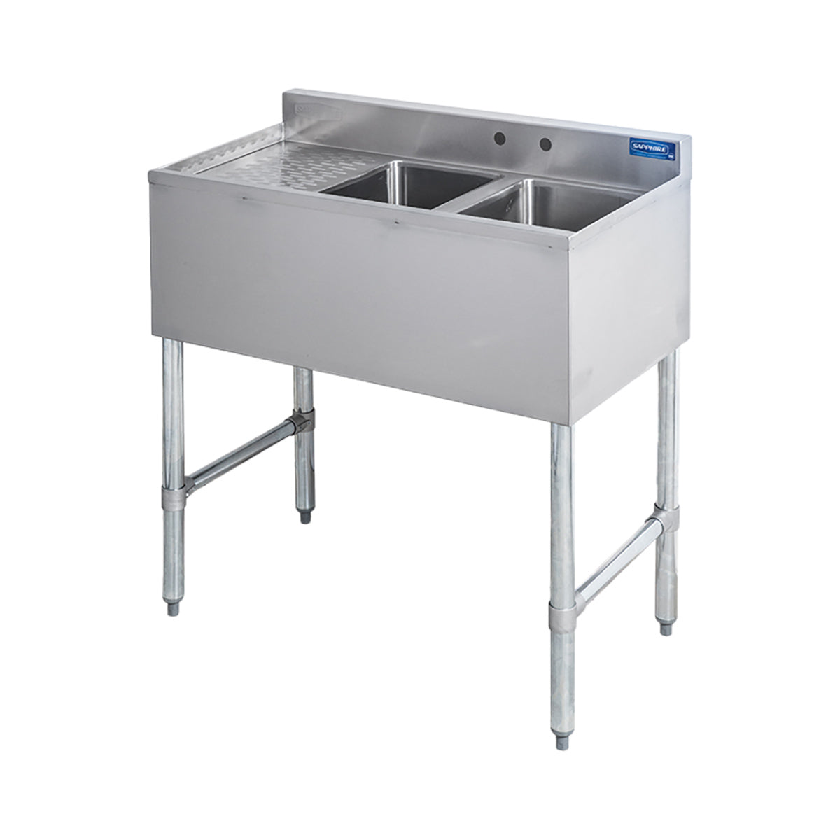 Sapphire SMBS-2L Underbar Sink β 36" Wide β Drainboard On Left