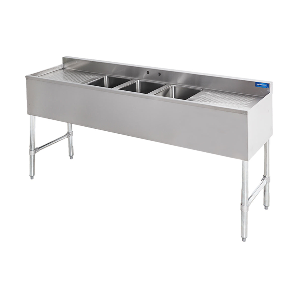 Sapphire SMBS-3D18 Underbar Sink β 72" Wide β Drainboards On Left & Right