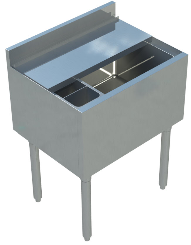 Sapphire SMIB-188 Insulated Underbar Ice Bin β 8" Wide