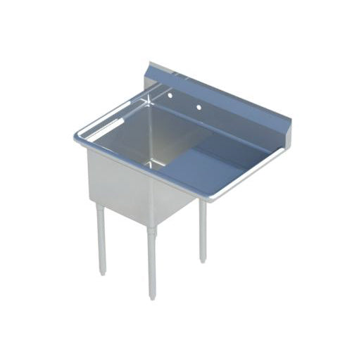 Sapphire SMS-2020R 1-Compartment Commercial Sink β 42.5" Wide β Right-Hand Drainboard