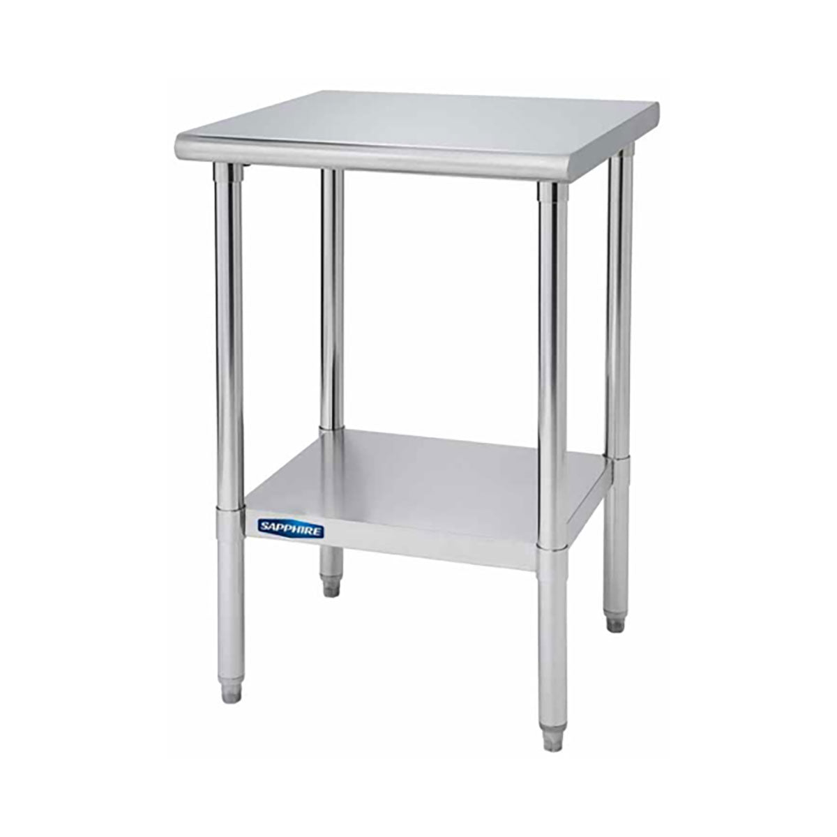 Sapphire SMT-1430G Stainless Steel Work Table β 30" x 14", Flat Top, Undershelf